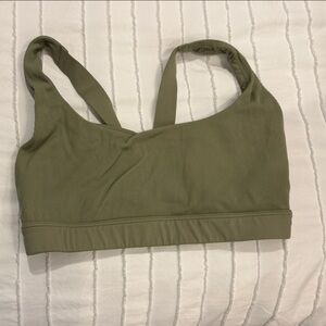 Athleta Olive Green Crop Top